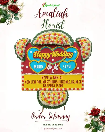 Papan Bunga Pernikahan Makki